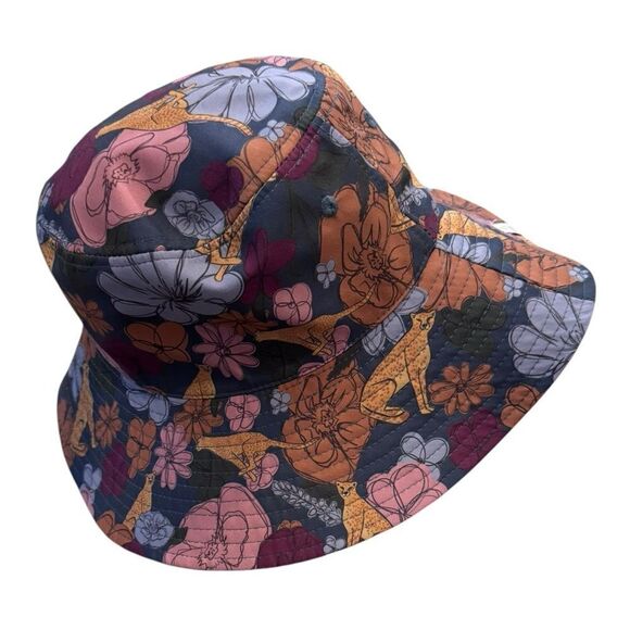 Quagga Green Label Floral Cheetah Wide Brim Bucket Hat - Picture 6 of 6